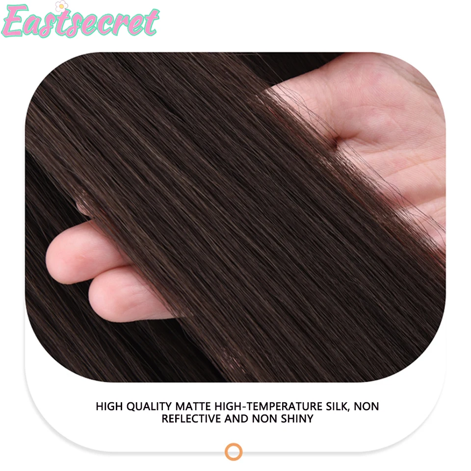 EAST Natural hat wig can shade Dark brown synthetic short wavy hair women wig with easy to wear wigs for women