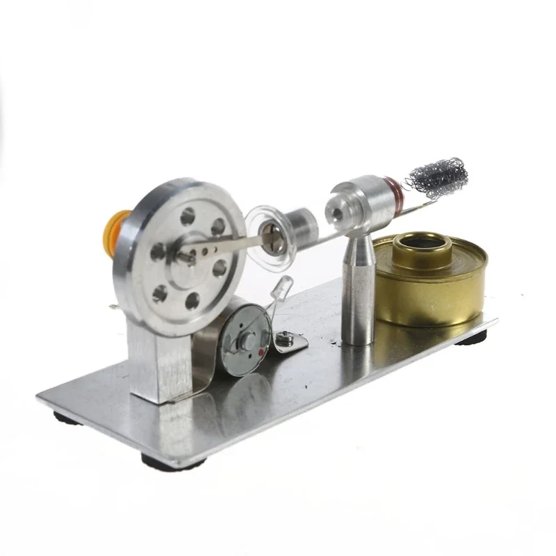 กระบอกเดียวเครื่องยนต์สเตอร์ลิงมอเตอร์ไอน้ำความร้อนการศึกษาของเล่นเครื่องกำเนิดไฟฟ้า High-tech เดสก์ท็อปเครื่องประดับ