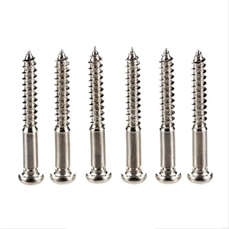 Stainless Steel Guitar Lock Screws with Antislip Grooves for Quick Adjustments 