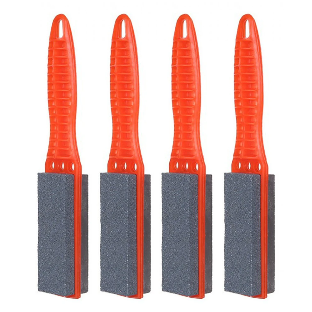 4pcs Double Sided Durable Sharpening Stone For Kitchen Tools Long Lasting Abrasive Honing Stone Scissors Sharpener
