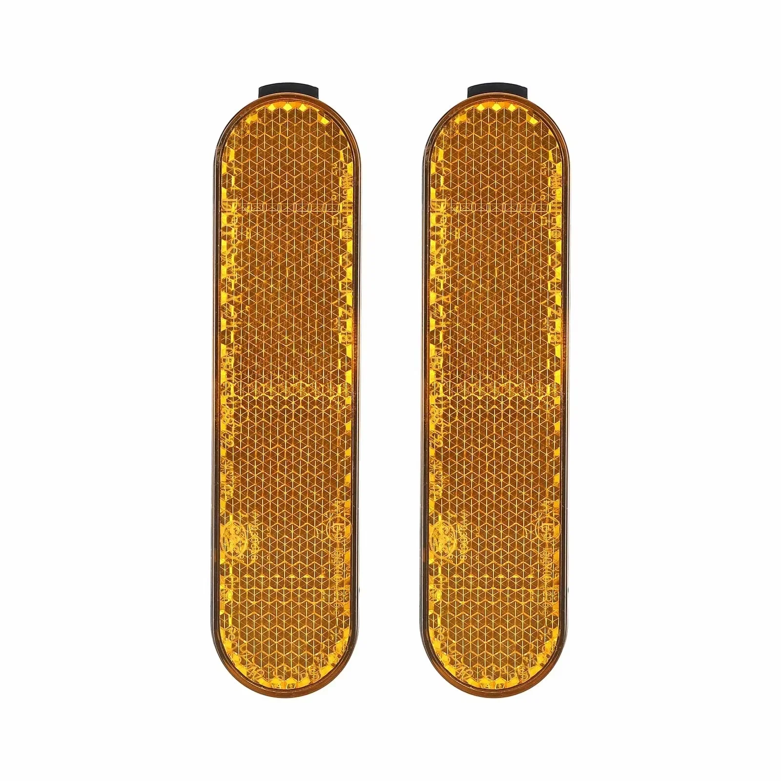 Fita reflexiva traseira amarela, fita de advertência de segurança para xiaomi mi 5/5 pro/5 max, acessórios reflexivos para rodas de scooter, 2 peças