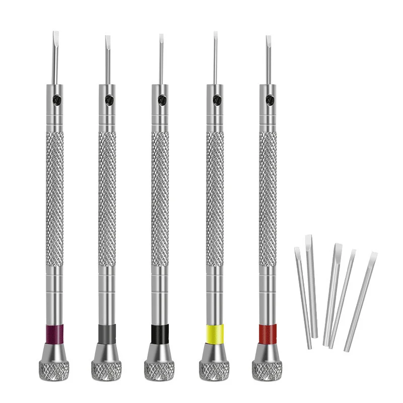 5pcs Precision Screwdriver Watch Repair Tool Kits Mini Hex Screwdriver Drone Aircraft Model Repair 0.8/1.0/1.2/1.4/1.6mm