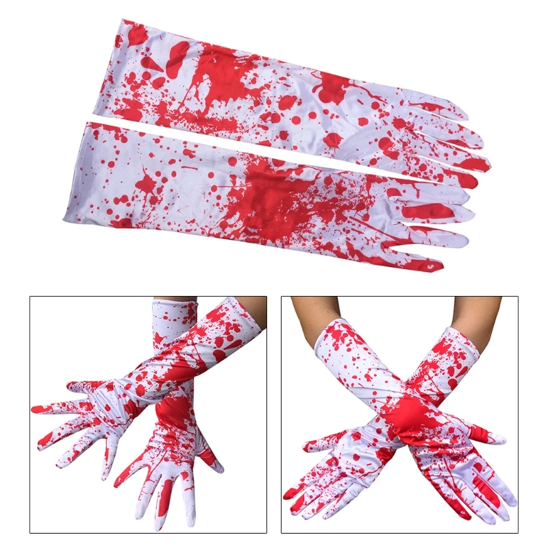 Guantes sangrientos largos para Halloween, disfraz de enfermera, Zombie, nuevo, envío directo