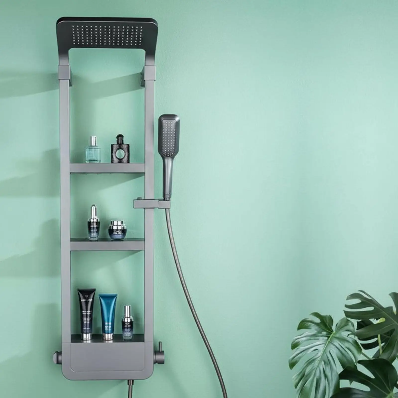 

Digital temp control LED shower