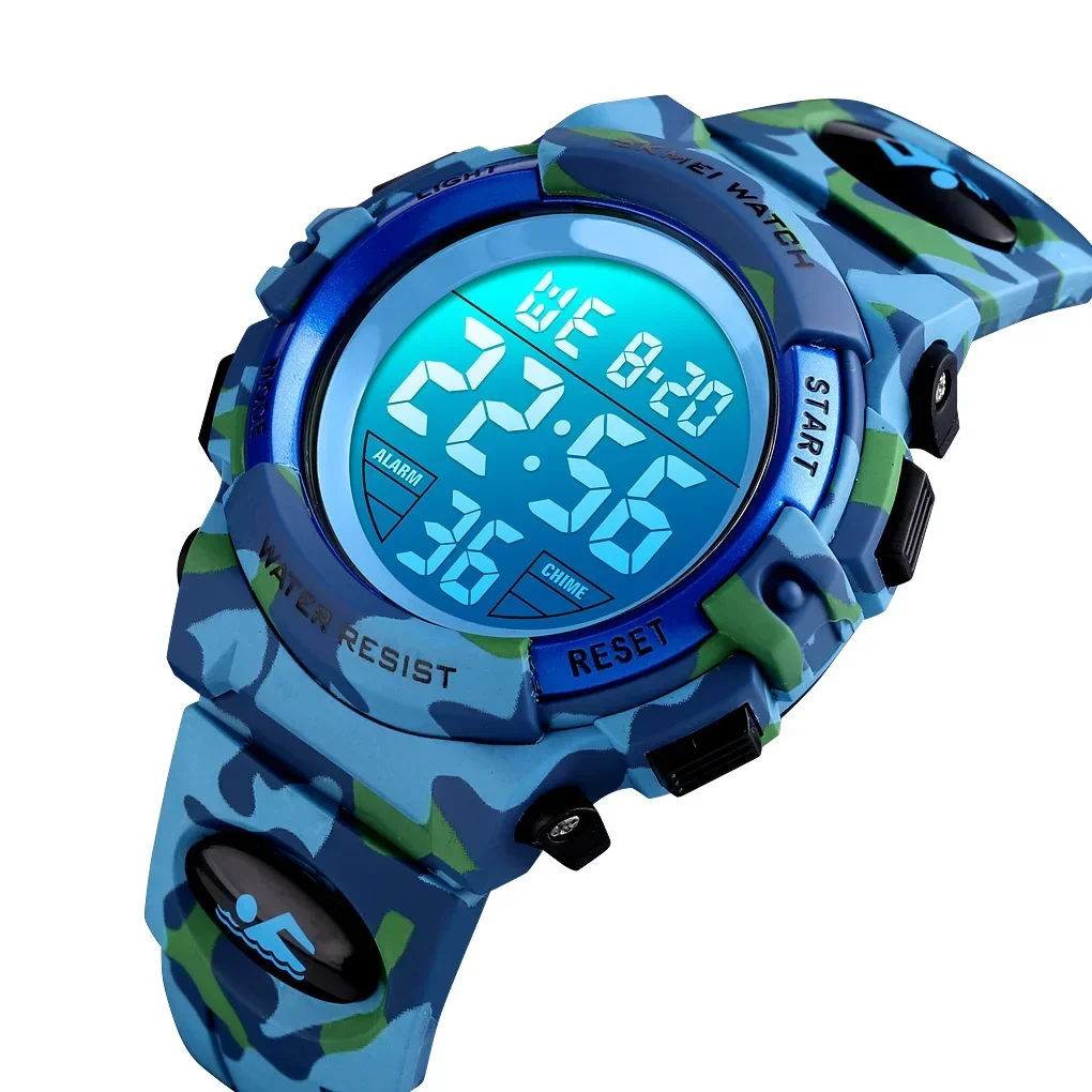 

SKM Sports Smart Watches for Kids Boys Girls Children's Watch 50M Waterproof Camouflage Camping Digital Wristwatches 1548