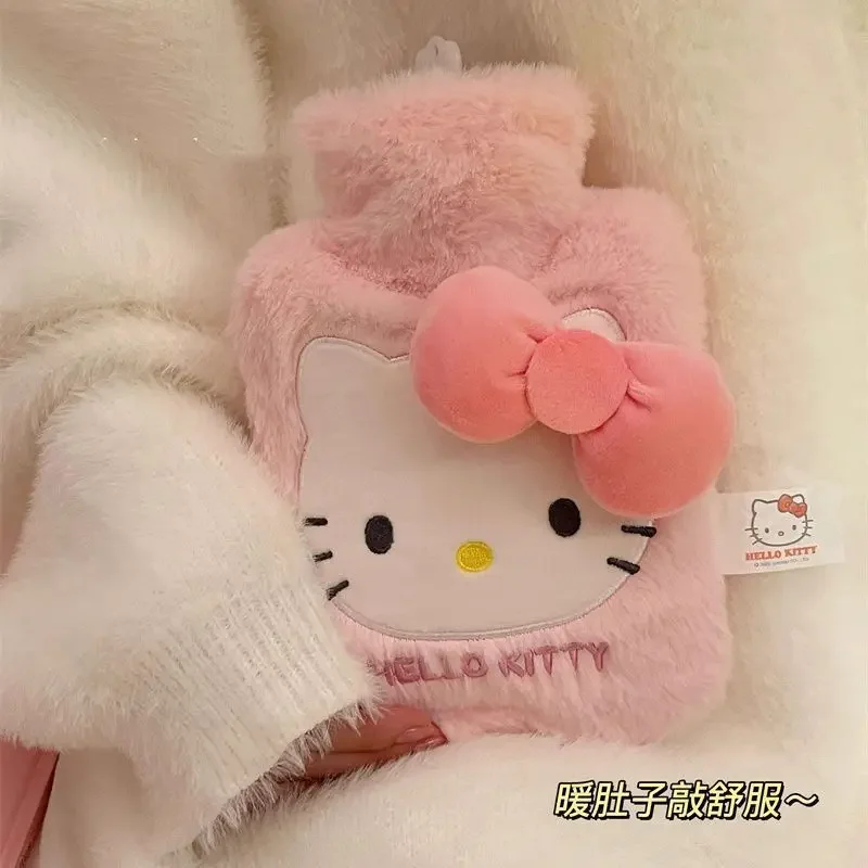 

Sweet Kawaii Hello Kitty Sanrio Anime Ins Hot Water Bag Cute Cartoon Hand Warmer Storage Handbag Lovely Gifts for Girls