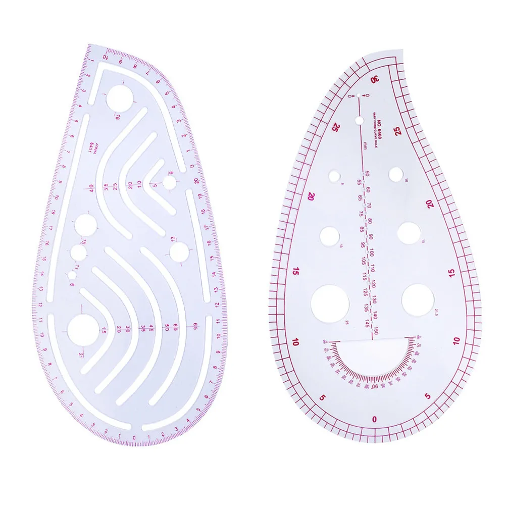 

Набор из 2 гибких линеек для раскроя ткани из ПВХ, многофункциональные измерительные инструменты для шитья, для портных, рукоделия и точного пэчворка