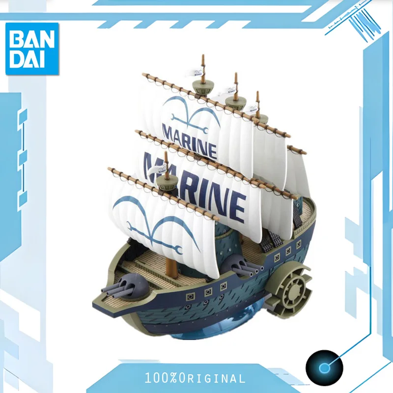 BANDAI Anime In Stock ONE PIECE GRAND SHIP COLLECTION MARINE WARSHIP Model Kit Assembly Plastic Action Toys Figure Gift