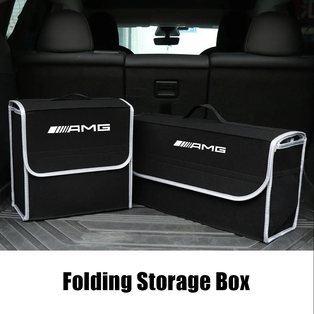 Car Trunk Stowing Tidying Large Capacity Storage Box Organizer Bag For MERCEDES BENZ AMG W108 W124 W190 W202 W221 C180 C200 C260