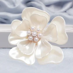 Fashion Elegant Design Corsage Pearl Temperament Flower Brooch Women's Dress Suit Accessories