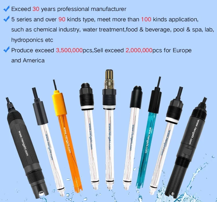 Optical Dissolved Oxygen Probe 316L Stainless Steel Polarographical Dissolved Oxygen Electrode Galvanic DO Sensor