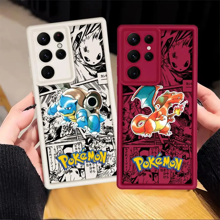 Handyhülle für Samsung Galaxy S26Ultra S24 Ultra S23 S21 Note 20 Ultra S22 S26 Plus S25 S20 FE Japanischer Anime Charizard