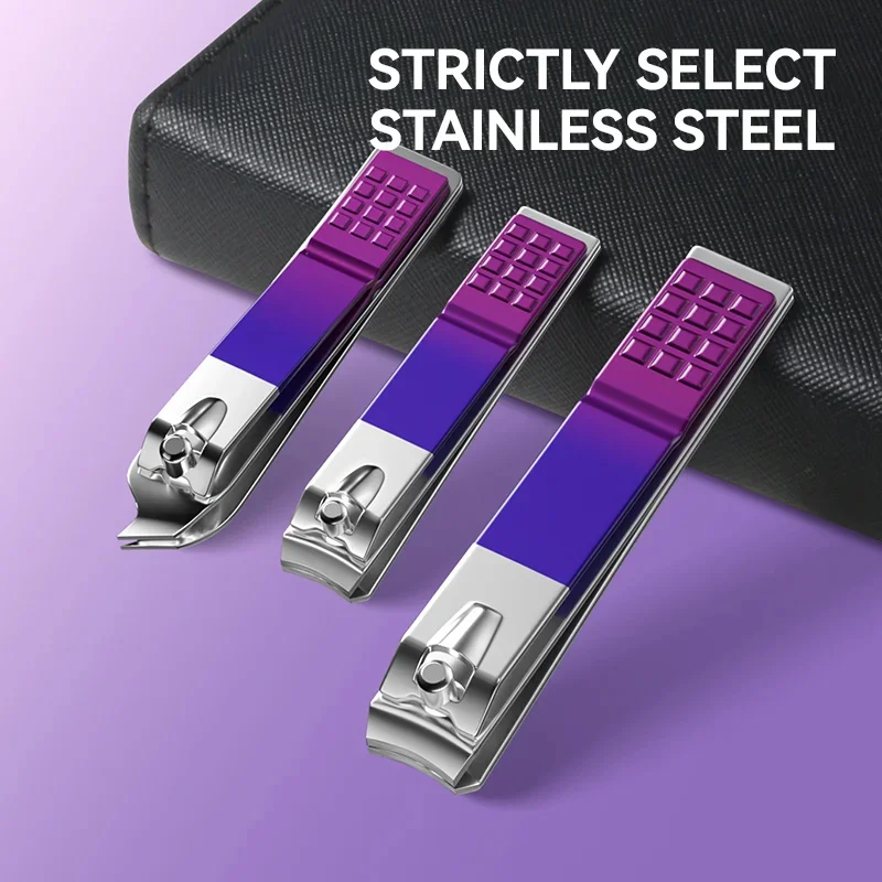 Nail Art Set, 9-piece Stainless Steel Gradient Professional Foot Repair Set, Nail Clipper Beauty Set, Comes with Travel Box