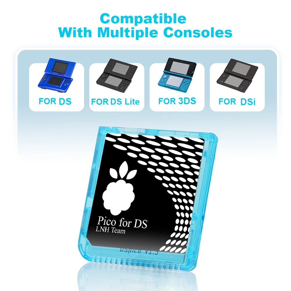 Completely Transparent Injection Molded Case DSpico Game Reader with RP2040 MCU For NDS NDSL DSi 3DS Console