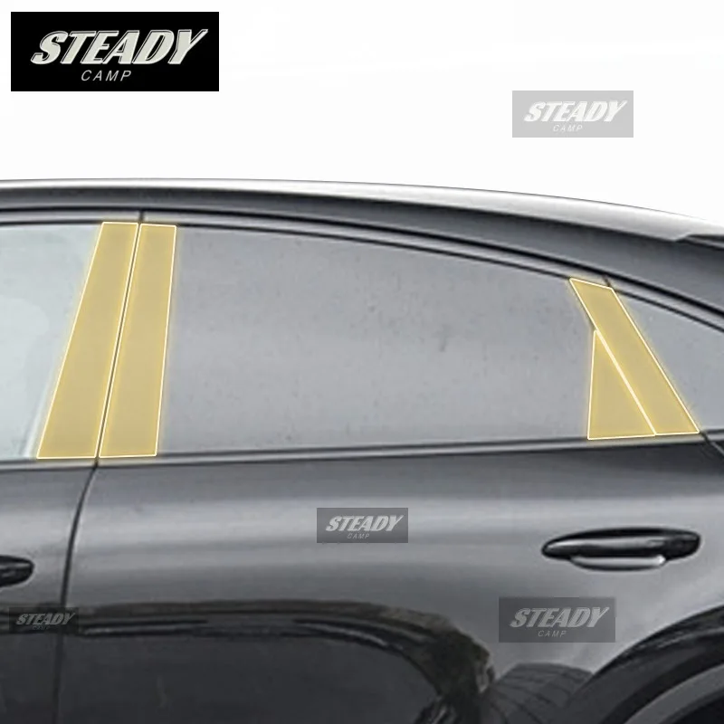 

Pre cutting Car Exterior Body B C Window pillar PPF paint protection film TPU scratch refit For Porsche Cayenne 2024-2025