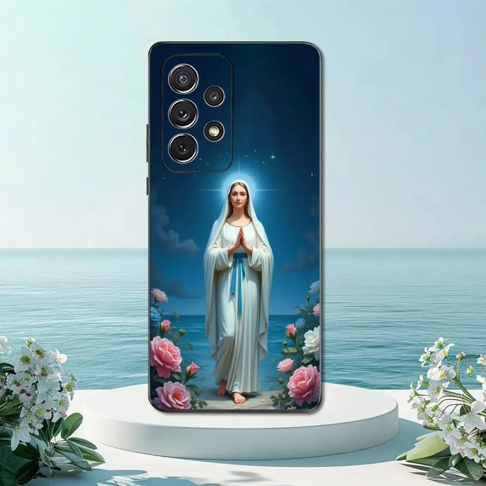 Virgin De Guadalupe Art Phone Case For Samsung S22,S21,S20,S10,S9,S25,S24,S23,Ultra,FE,Plus,Lite,Soft Silicone Black Cover