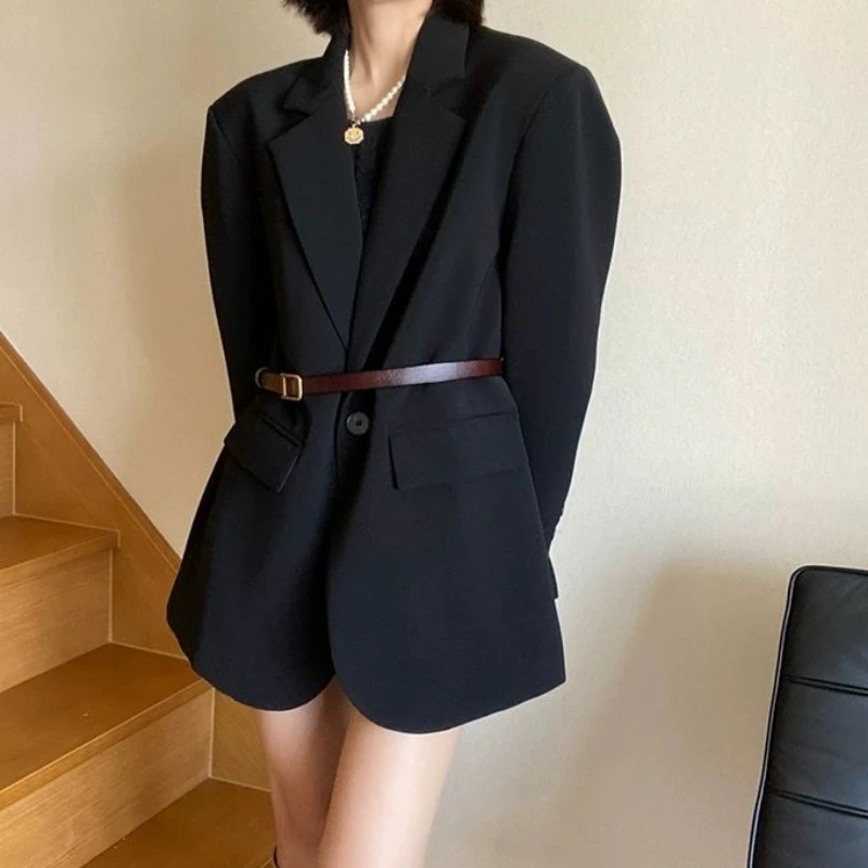 Black Blazer Women Luxury Brands Long Sleeve Spring Autumn Coat Suit Office Ladies Blazer Jacket Chic Loose Women Clothing Trend