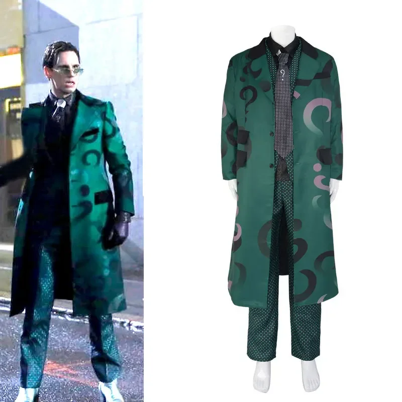 Gotham Season 5 the Riddler Cosplay Edward Nygma Costume Suit Halloween Christmas Uniform