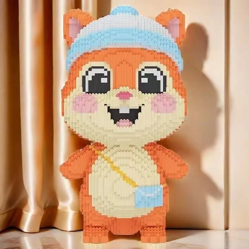 Klassieke kleine eekhoorn 4369-delige doe-het-zelf puzzel bouwsteenset, creatief 3D-puzzelmodel, duurzaam Pp-materiaal, huisdecoratie kerstcadeau