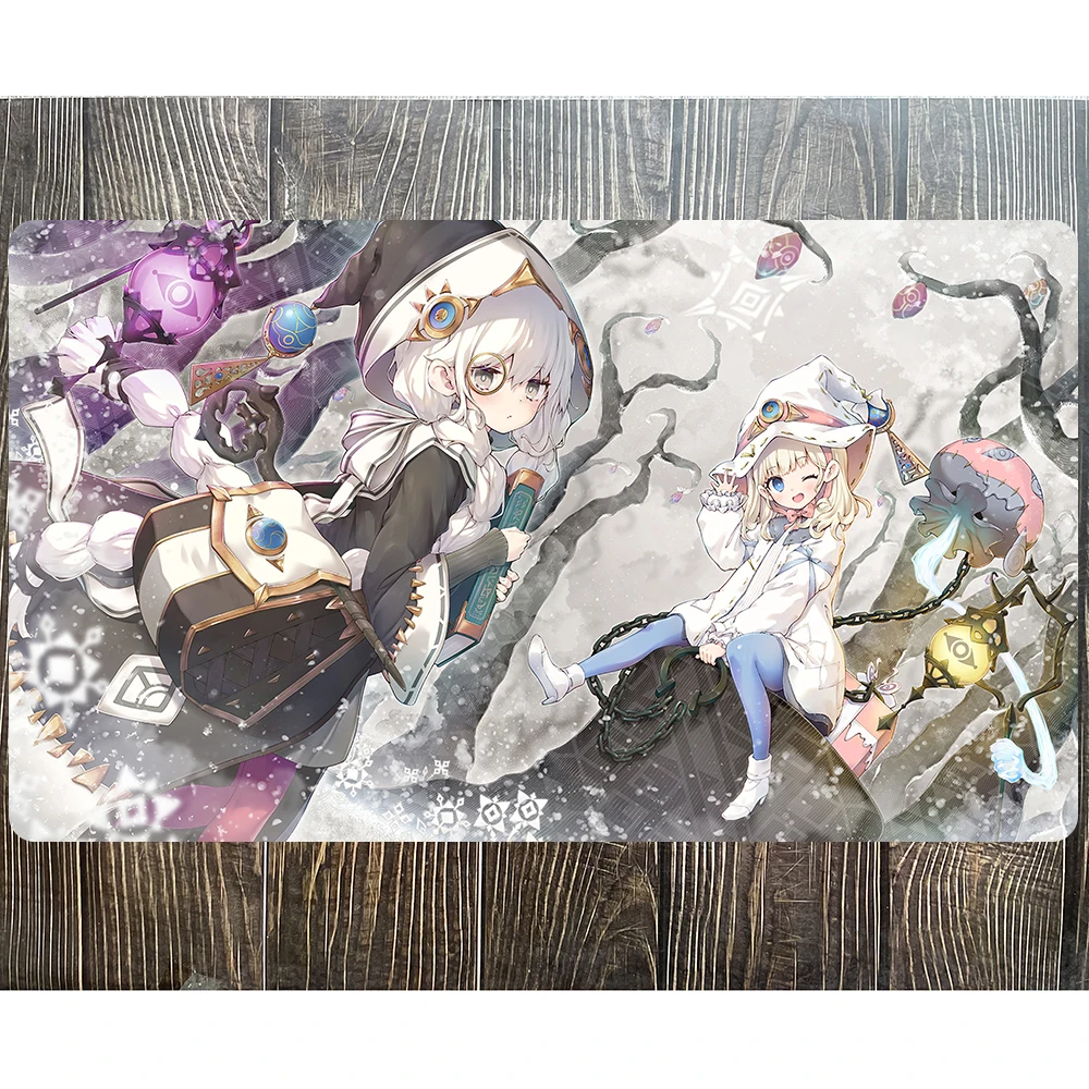 

Yu-Gi-Oh Playmat Risette of The White Woods & Asteria Game Card Pad YGO Mat KMC TCG YuGiOh Mat M-219