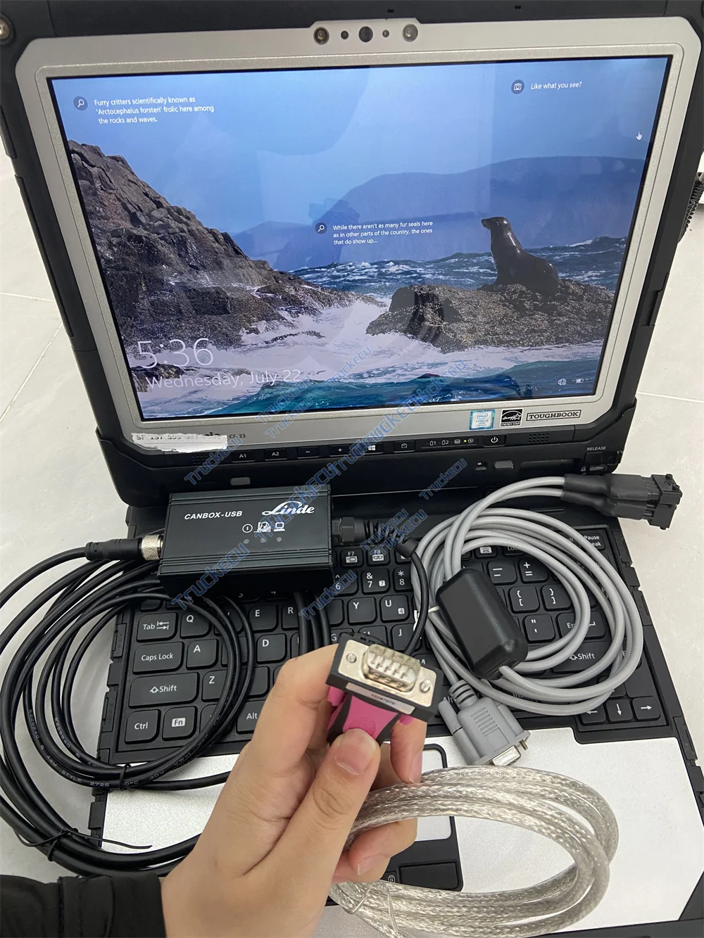 Linde Forklift Truck Diagnostic Kit Canbox Doctor Pathfinder Scanner CF33 Laptop With Linde LSG Professional Software