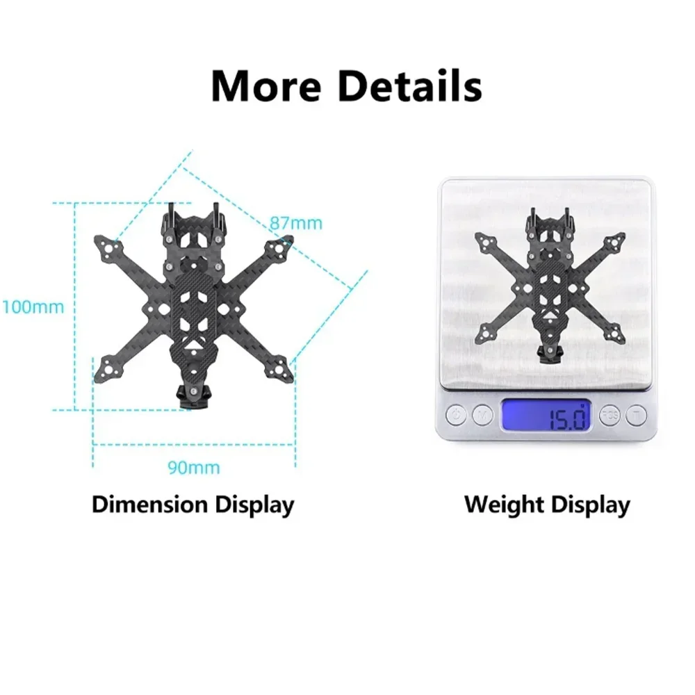 GEP-TC18 quadro para original eepc t-cube18 2s analógico/t-cube18 tc18 o4 hd quadro quadcopter fpv drone acessórios parte