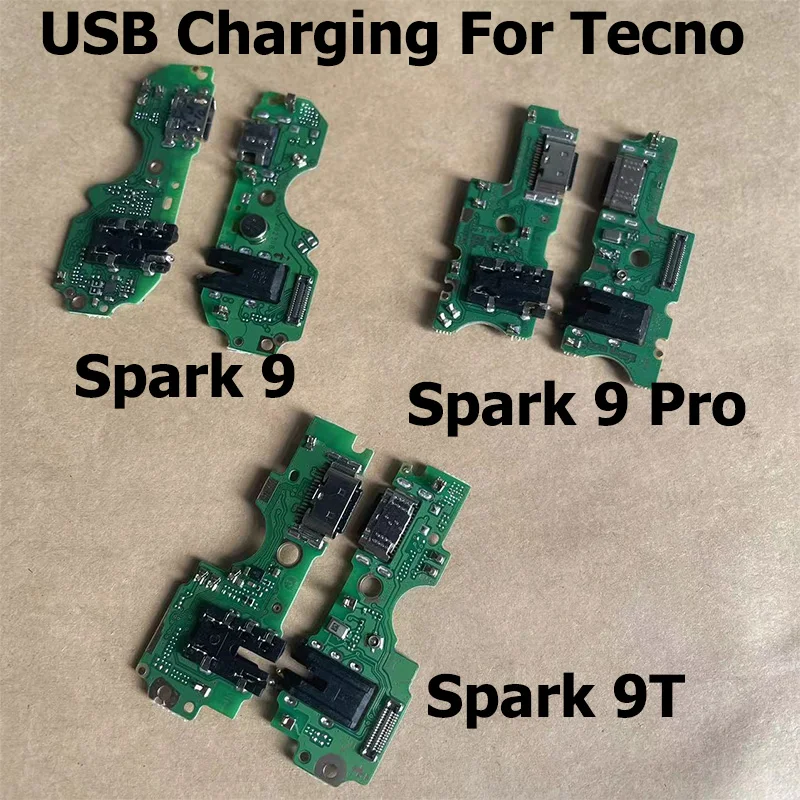 Placa de carregamento USB para tecno faísca 7, 6, 5, 4, ar ir, conector cabo flexível para faísca 8, 8c, 8p, 9, 9t pro