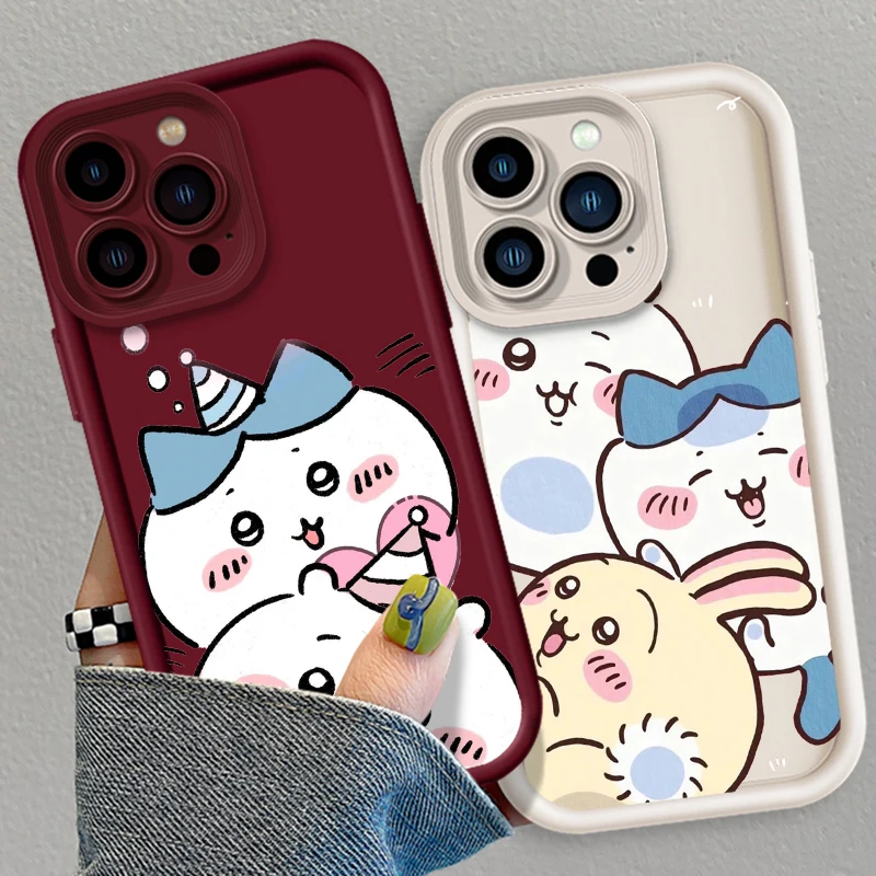 

Usagi Chiikawa Hachiware Cute Eye Ladder For Apple iPhone 15 14 13 12 11 XS XR X Pro Max Plus Back Phone Case