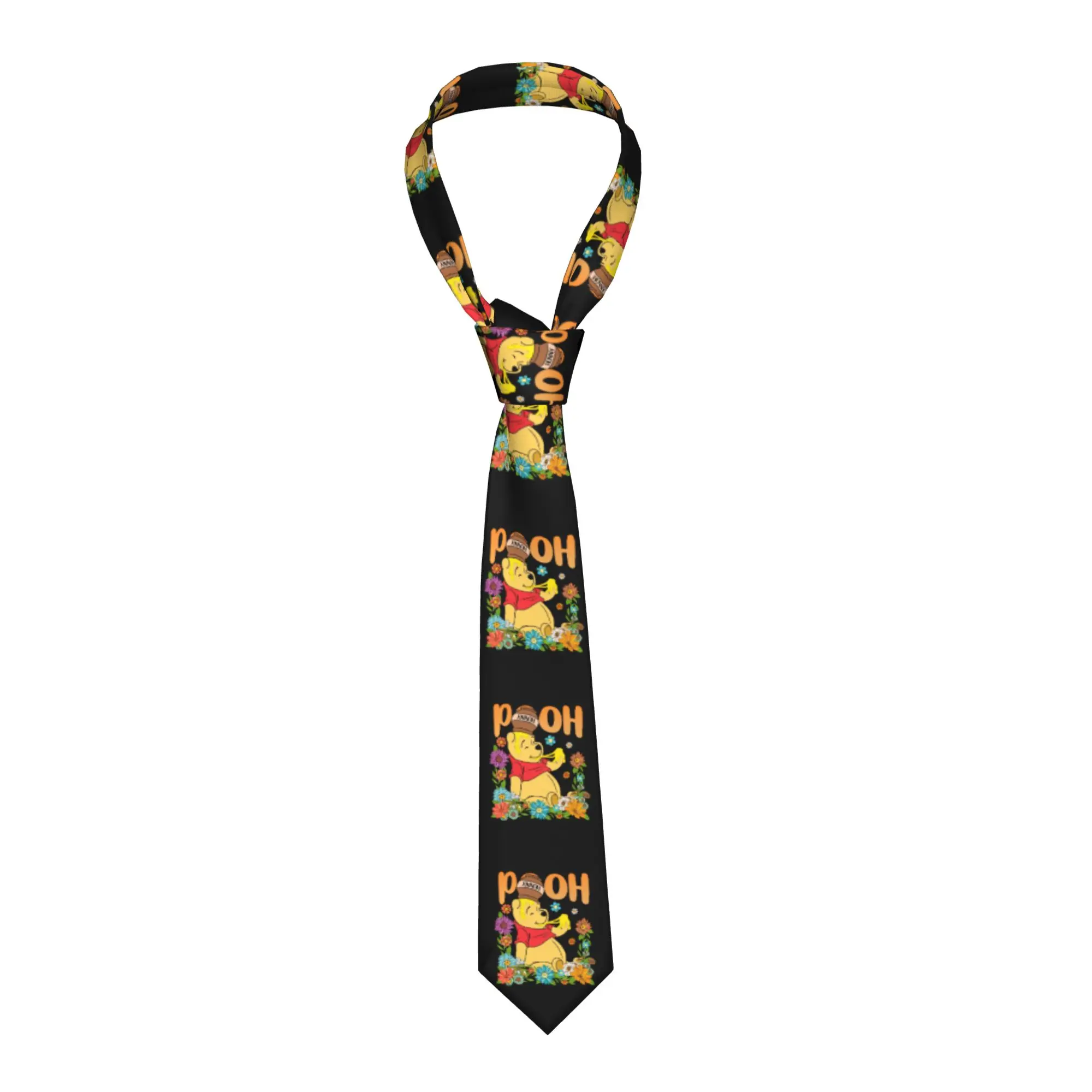

Классические галстуки с Винни-Пухом для офиса, персонализированные мужские галстуки с мультяшными персонажами