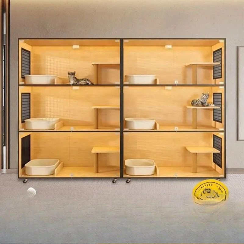 Cat Villa Solid Wood Pet Store Breeding Cage Foster Cage Display Cabinet