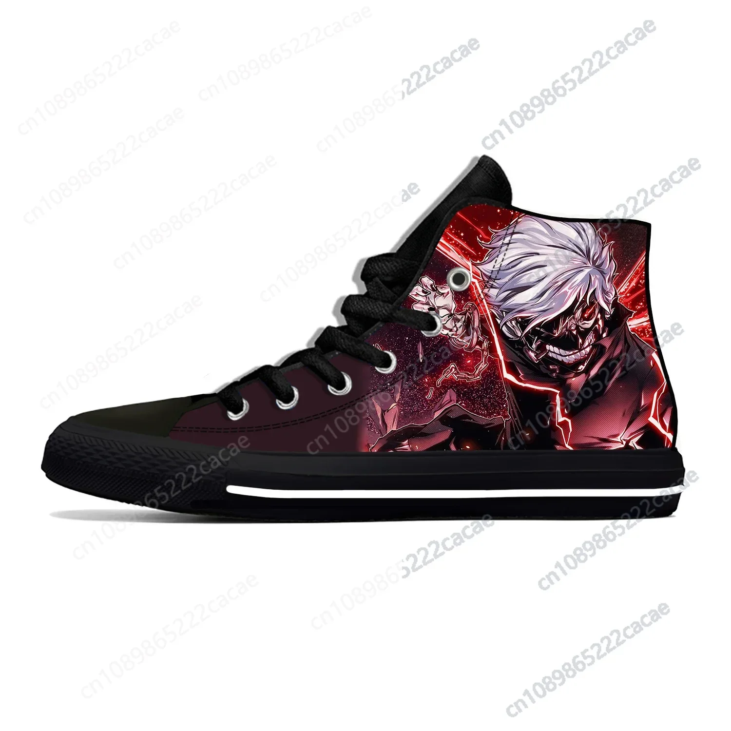 

Japanese Anime Manga Cartoon Kaneki Ken Tokyo Ghoul Casual Cloth Shoes High Top Lightweight Breathable Print Men Women Sneakers