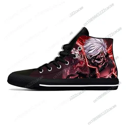 Japanese Anime Manga Cartoon Kaneki Ken Tokyo Ghoul Casual Cloth Shoes High Top Lightweight Breathable Print Men Women Sneakers