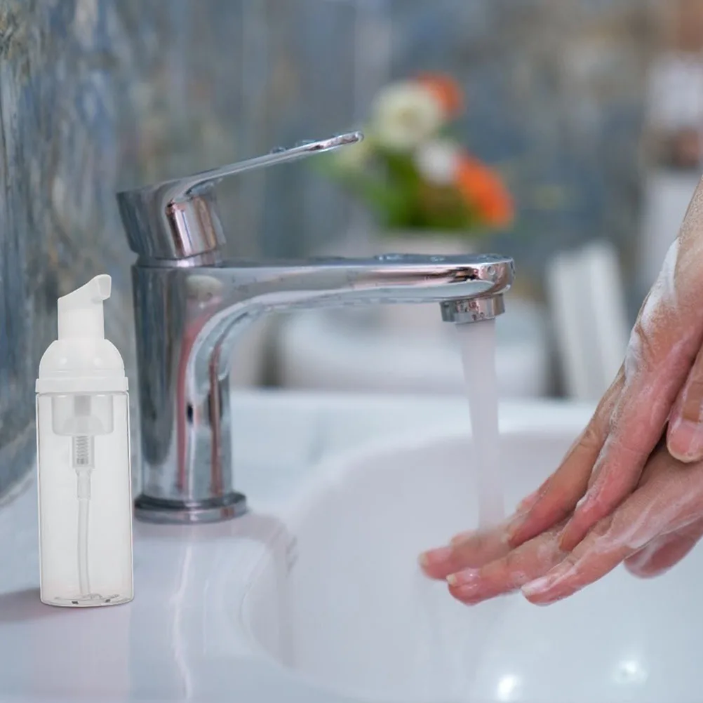 

12Pcs Foaming Bottle Pump Heads Set 50ml Empty Refillable Travel Soap Dispenser Shampoo Shower Gel Facial Foam Containers