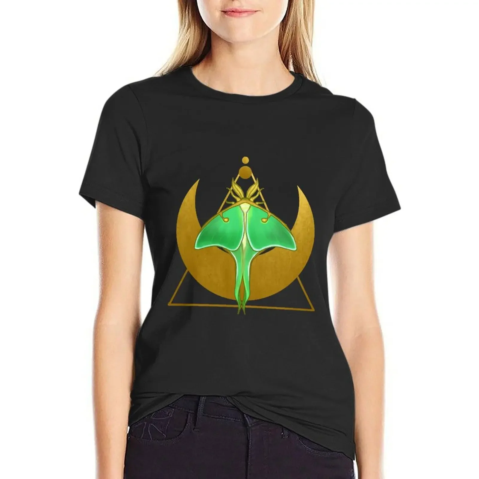 

Gold Lunacy T-Shirt Short sleeve tee animal print shirt for girls anime clothes t shirts for Women graphic