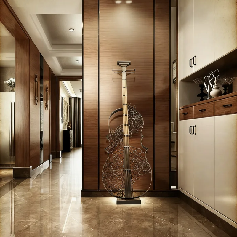 New Classical Violin Ornaments in the Lounge Next to the TV Cabinet Floor Decoration Hotel Lobby Sculpture Art Ornaments