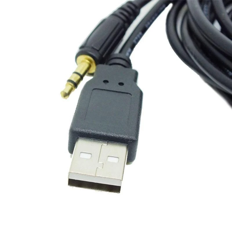 for Car Flush Mount USB Port Panel Auto Boat 3.5mm AUX USB Extension Cable Adapter