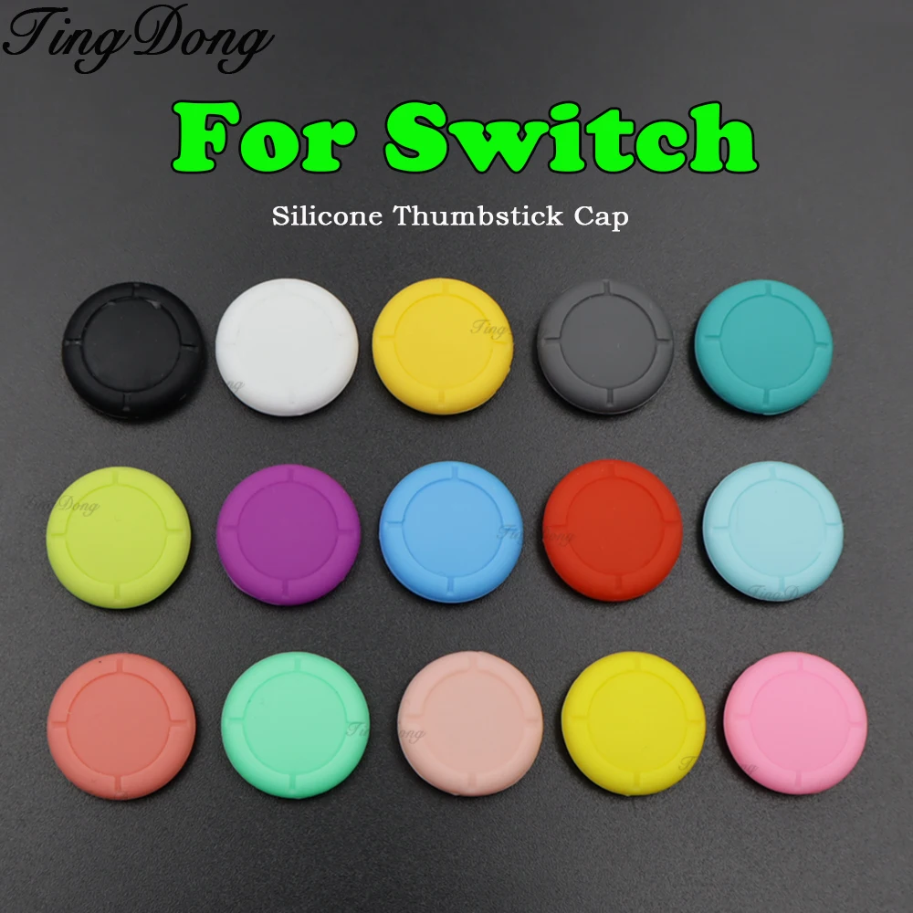 10pcs Rubber Grip Cap For Switch Controller 3D Analog Joystick Cover Silicone Thumbstick Cap For NS Joy-Con