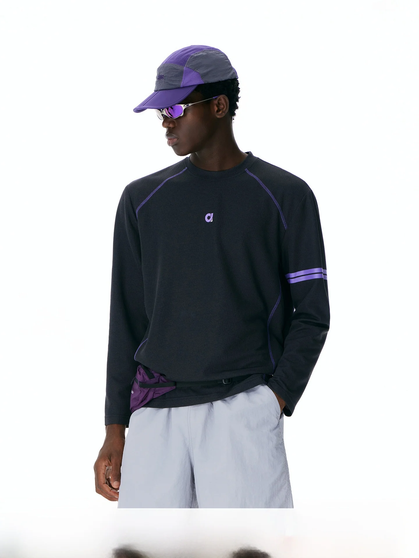 ARTANNIE Outdoor Color Block Hasselblad Line Sport Long Sleeve T-Shirt Men's Autumn New American Couple Tops Casual Style