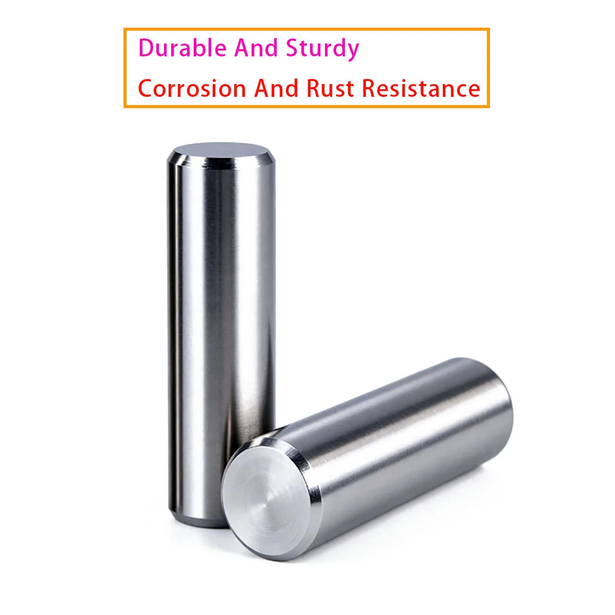 304 Stainless Steel Solid Flat Head Cylindrical Pin Positioning Pin 1/1.2/1.4/1.5/1.6/1.8/2mm Length 3-50mm Diameter 0.8-2.5mm