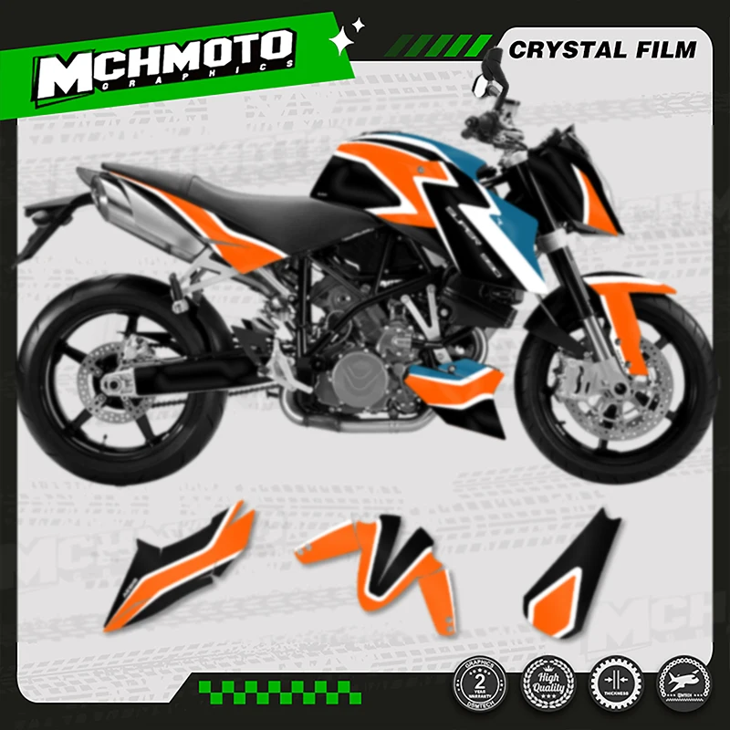 

MCHMFG Custom Team Motorcycle Graphics Background Decals Stickers for KTM DUKE 990R 2007-2013 990 2005-2016