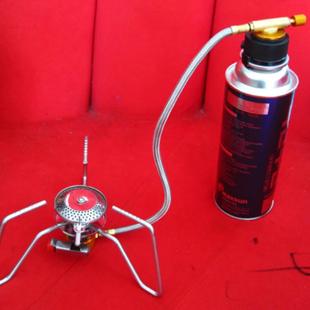 

2pcs Gas Bottle Adaptor Aluminum Furnace Converter Lightweight Portable Stove Burner Adapter For Camping Split Type Furnace