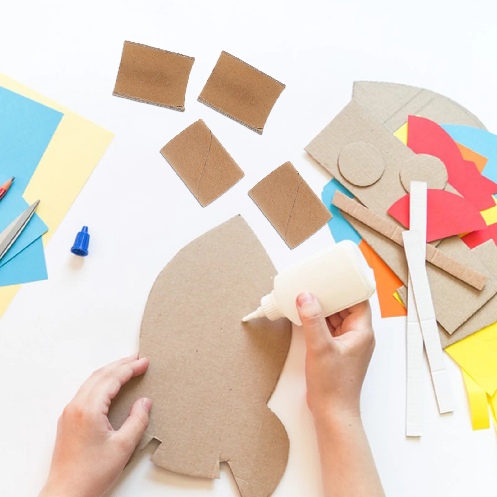 

10Pcs Paperboard Tubes Smooth Finish Craft Design for Kindergarten Classroom Setup No Tools Needed Quick Assembly Kids