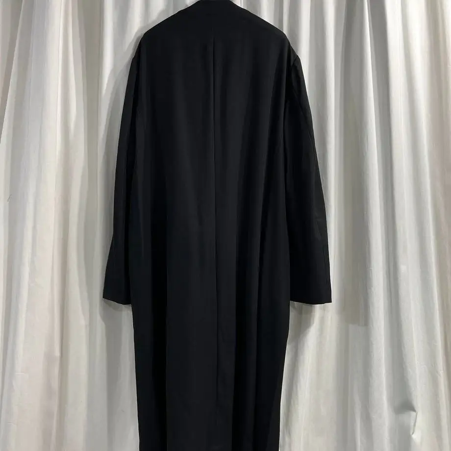 TOP-YAMAMOTO ® British-style stand-up collar long trench coat for women's commuting with a versatile silhouette
