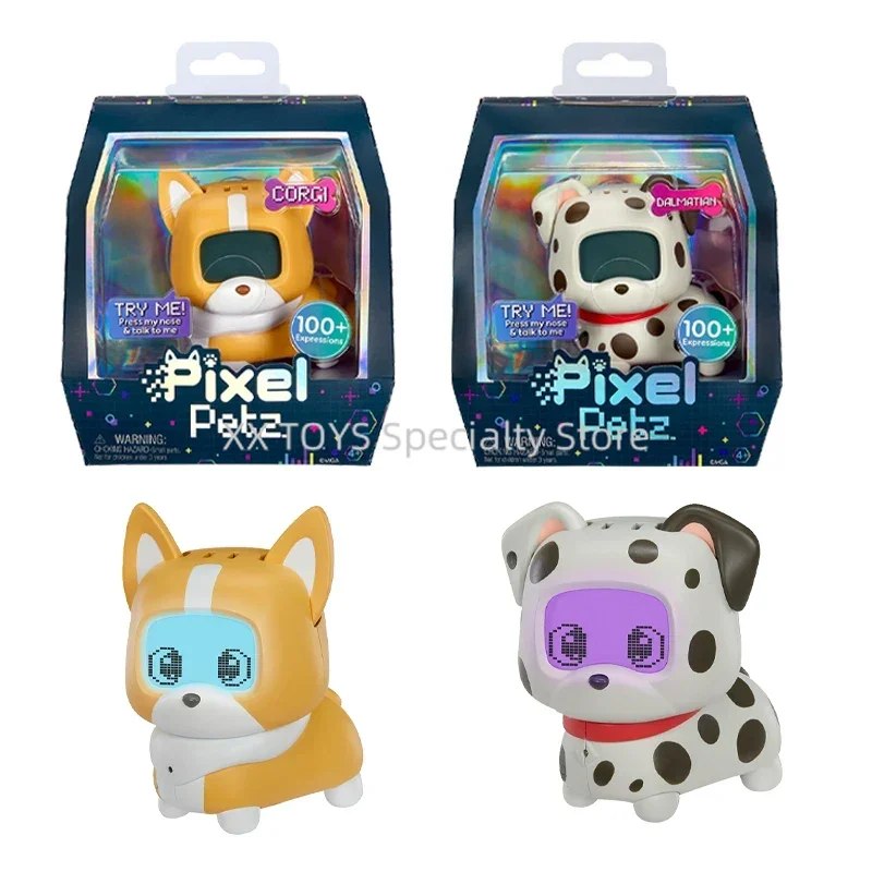 Pixel Petz Electronic Pet Toys Device Kawaii Interactive Digital Dalmatian Corgi Pet Dog Interactive Game Toys Holiday Gifts