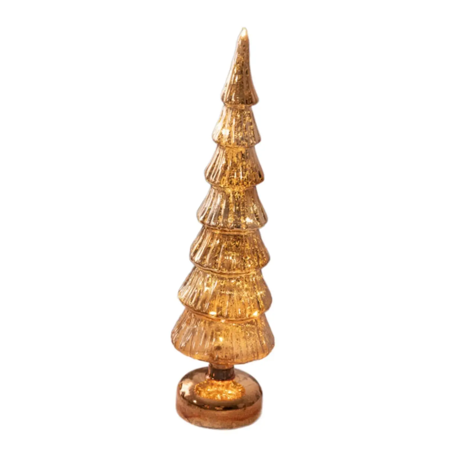 Glass Tabletop Christmas Tree Christmas Ornament for Bedroom Mantel Indoor