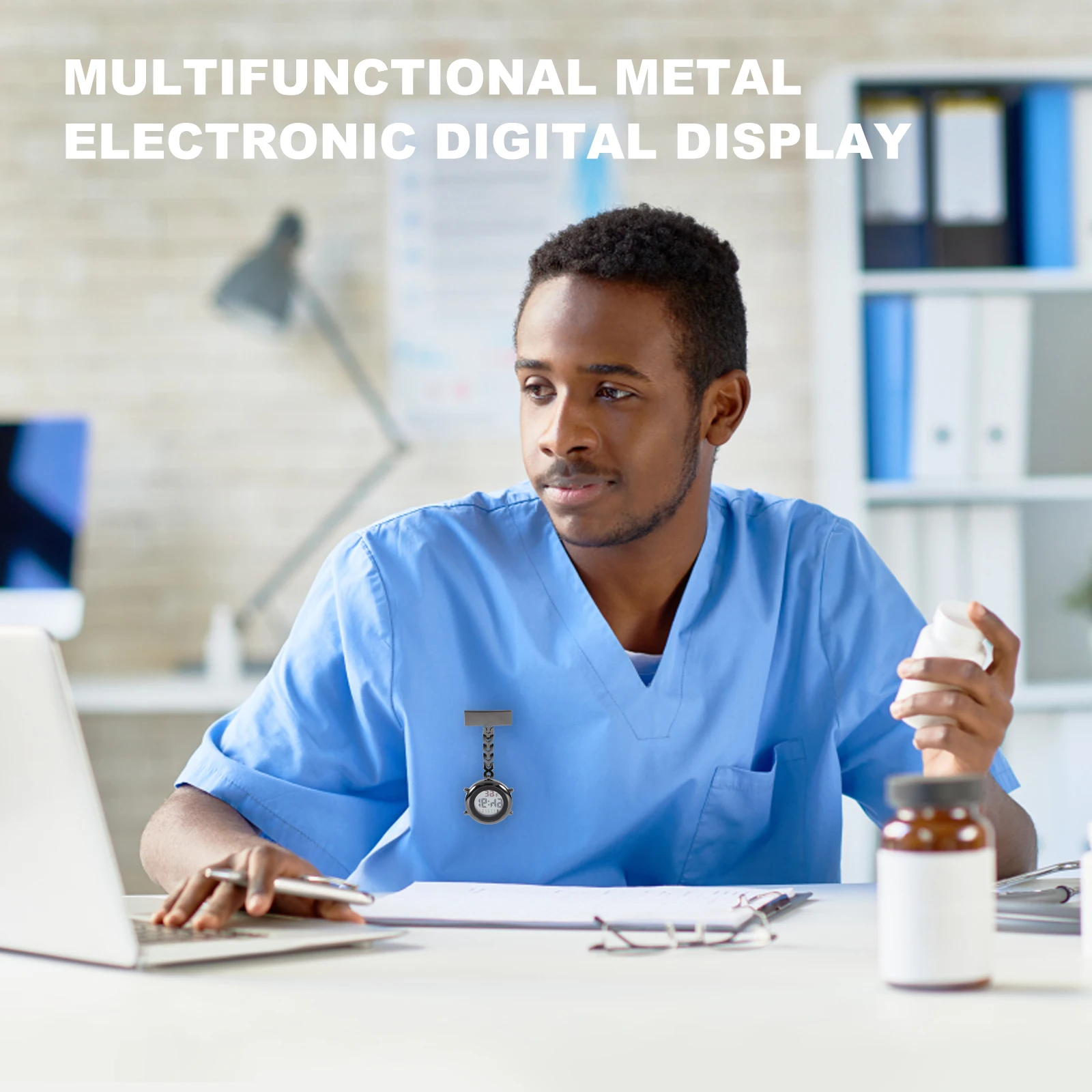 Electronic Digital Electronic Watch Ladies Nurses Fob Metal Mirror Glass Kid'S Watch Material Kid Nurse Doctor Gift