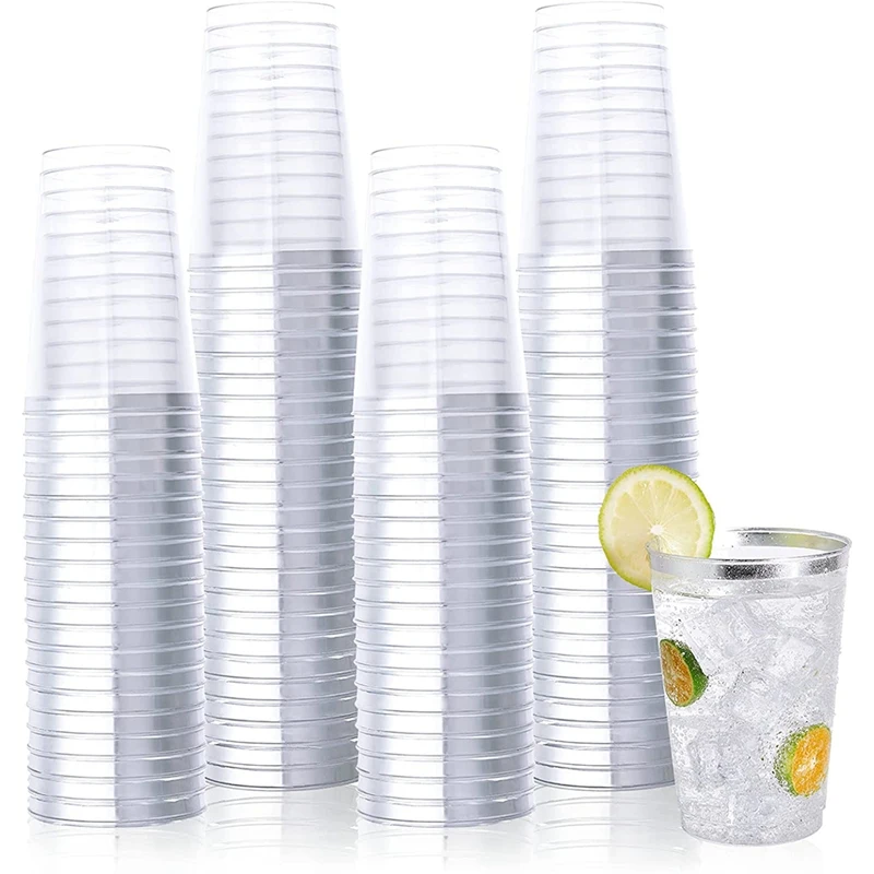 Plastic Cups, Reusable Clear Plastic Cups, Disposable Wine Glasses Plastic Cups Perfect For Party Cups