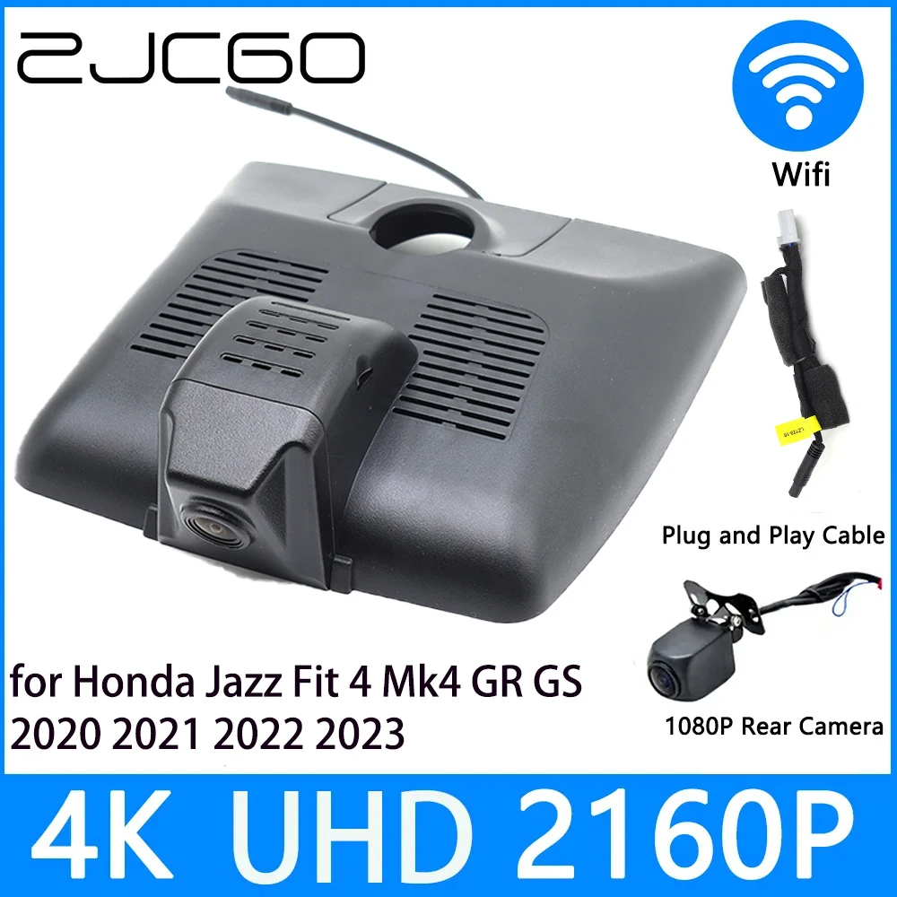 

ZJCGO Dash Cam 4K UHD 2160P Car Video Recorder DVR Night Vision for Honda Jazz Fit 4 Mk4 GR GS 2020 2021 2022 2023