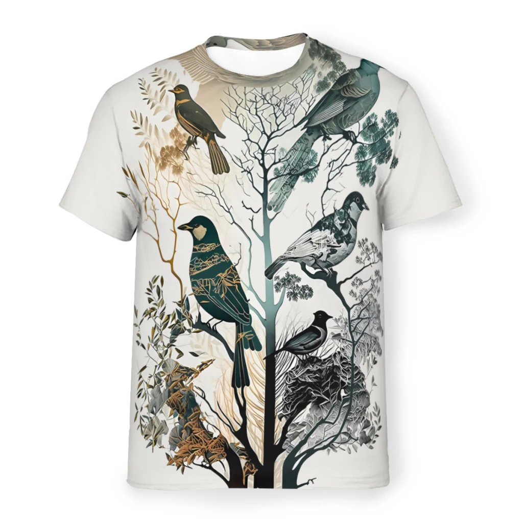 

Футболки из полиэстера с абстрактным рисунком Everybirdy, мужские топы в стиле Харадзюку, тонкая футболка с круглым вырезом