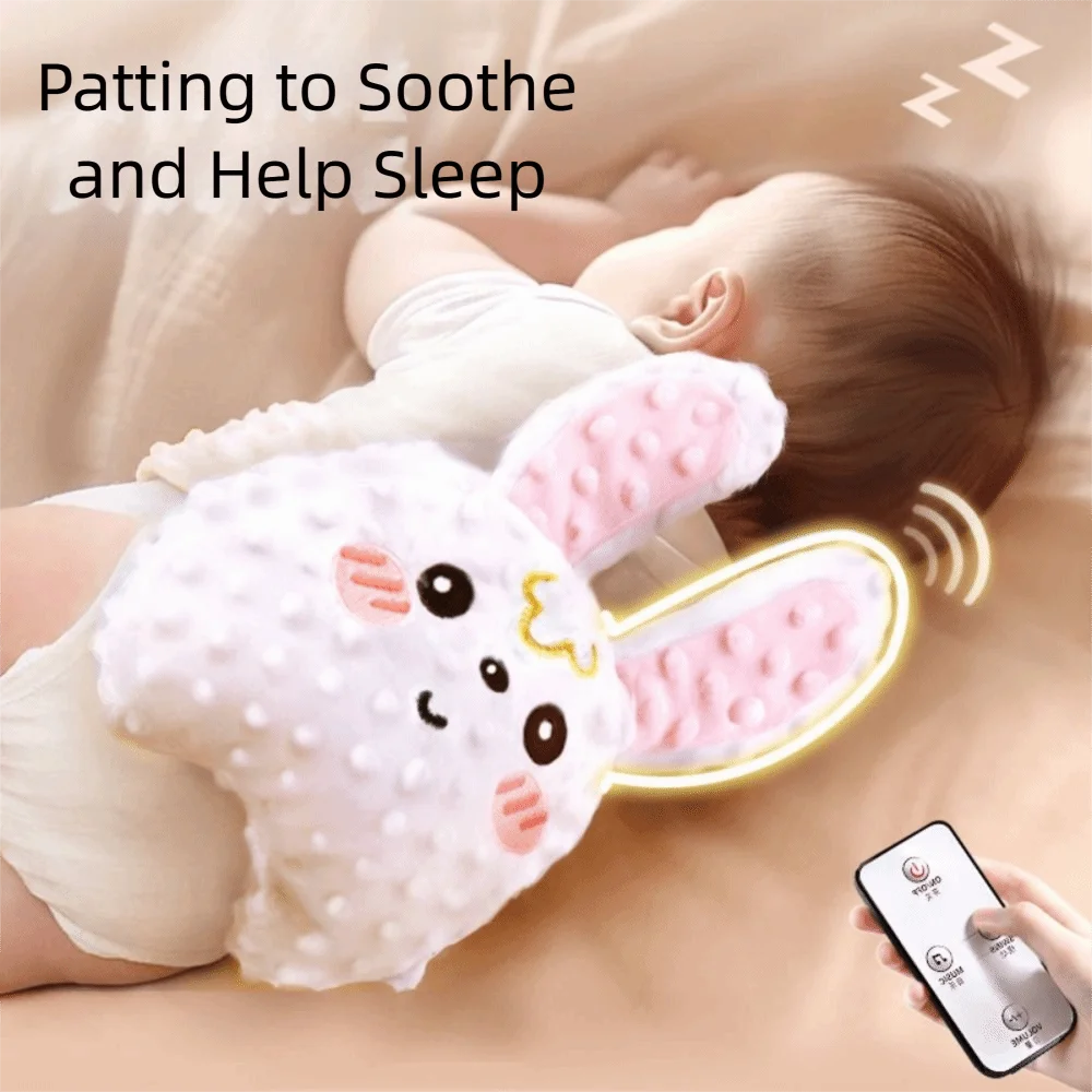 3 Modes Infant Sleep Hand Pat Remote Control Adjustable Straps Baby Sleep Soothing Palms Cartoon Animal Shape